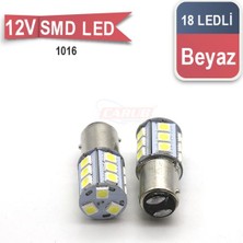 PINUKS 1016 Tip 12V Ampul Beyaz LED 18 LED Takım  PİNUKS-BR0403030