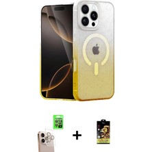 BUTİMAR'S iPhone 16 Pro Max Eksen Minimal Özel Seri - Siyah Buffer Cam Ekran Koruyucu + Natural Grey Raze Metal Kamera Lens