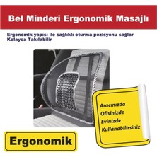 PINUKS Bel Arkası Sırtlık File  Masajlı Ortapedik Siyah Adet  PİNUKS-BR4819105