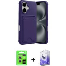 Cepte Toptan iPhone 17 Vadi Çizgi Prime - Siyah Bilvis 5in1 5d Magic Hayalet Cam Ekran Koruyucu + Gümüş Raze Metal Kamera Lens