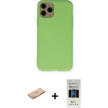 BUTİMAR'S iPhone 11 Pro Ahenk Serisi - Siyah 5d Hayalet Cam Ekran Koruyucu + Turuncu Renkli Kamera Lens Koruma Cam