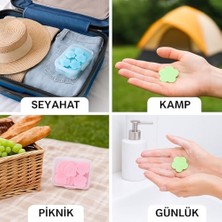 Tek Kullanımlık Çiçek Şekilli Sihirli Sabun Kağıdı,taşınabilir Hijyenik El Yıkama Sabunu, Seyahat, Piknik ve Günlük Kullanım Için (2 Kutu)