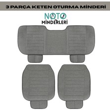 Nato Concept Nissan Micra Araçlara Uyumlu 3 Parça Oto Koltuk Minderi - Keten Gri