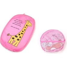 Uslucan Alışveriş Karikatür Figürlü Katlanır  File Oyuncak ve Çamaşır Sepeti