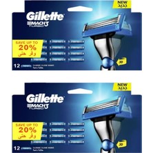 Gillette Mach 3 Turbo 12'li Yedek Tıraş Bıçağı 2 Li Paket