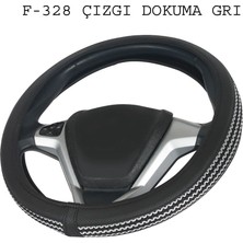 PINUKS Direksiyon Kılıfı Poşetli Geçme 38CM Gri-Siyah Çizgili Şerit Adet  PİNUKS-FXF-328