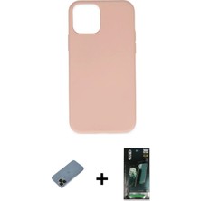 Cepte Toptan iPhone 11 Pro Ahenk Serisi - Şeffaf 360 Full Body Arka Koruyucu + Siyah Shine Kamera Lens Koruma Cam