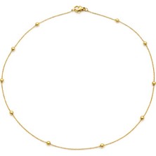 Brezza Lusso Jewelry Küre Top Detaylı Sade Zincir Kadın Kolye
