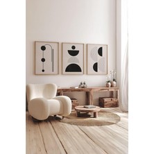 Gerçek Ahşap Çerçeveli 3 Parça 3D Poster Tablo Seti - 3DARTSOHOSET83-3348
