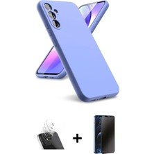 BUTİMAR'S Galaxy A24 4g Kozmos Yansıma Özel Seri - Siyah 3D Antistatik Hayalet Cam Ekran Koruyucu + Şeffaf Kamera Lens Koruma Cam