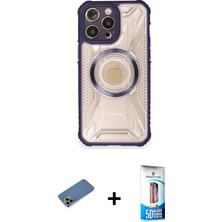 BUTİMAR'S iPhone 12 Pro Max Kutup Modern - Siyah 5d Eko Cam Ekran Koruyucu + Gold Shine Kamera Lens Koruma Cam