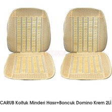 PINUKS Hasır Minder Krem  Domino Boncuk  2li Takım Takım  PİNUKS-BR4801901