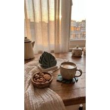 3DekorPusula 4'lü Monstera Tasarımlı Standlı Bardak Altlığı Seti-Dekoratif & Modern Bardakaltlığı