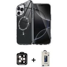 BUTİMAR'S iPhone 15 Pro Max Kıvılcım Form Prime - Siyah Bilvis Hayalet Cam Ekran Koruyucu + Turuncu Pvd Metal Kamera Lens