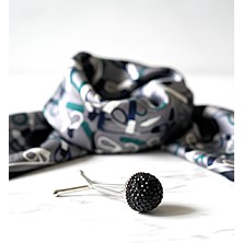 Alivascarf Eşarp Şal Klipsi 2 Adet Siyah Gümüş Taşlı Model Klips Kadın Tesettür Aksesuar Iğne