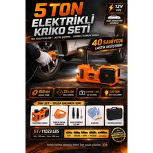 Goes 5 Ton 4in1 Elektrikli Kriko Seti Havalı Pompa Somun Sıkma 12V Araç Krikosu