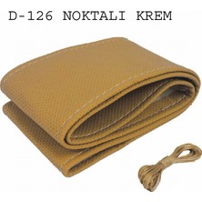 PINUKS Direksiyon Kılıfı Dikmeli Noktalı Krem Adet  PİNUKS-FXD-126