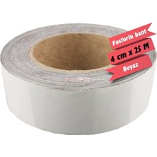 PINUKS Fosforlu Bant 4CMX25M Beyaz Adet  PİNUKS-BR2405301