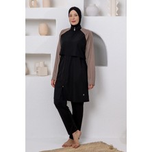 Rozamay Makenna Paraşüt Uzun Kollu Battal Tesettür Mayo 3802