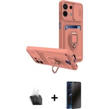 Redmi Note 13 4g Vadi Form Prime - Siyah 3D Antistatik Hayalet Cam Ekran Koruyucu + Şeffaf Kamera Lens Koruma Cam