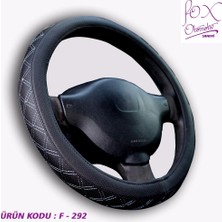 PINUKS Direksiyon Kılıfı Poşetli Geçme 38CM Çember Gri Nakışlı Adet  PİNUKS-FXF-292