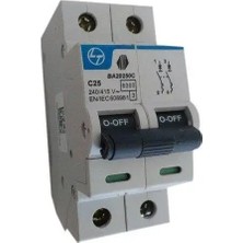 Lauritz Knudsen, BA20250C-25A, 6ka, C, 2p Mcb, Otomatik Sigorta