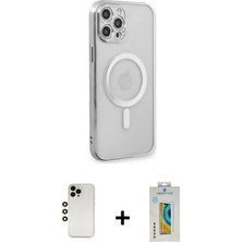 iPhone 12 Pro Doruk Minimal - Siyah Polymer Nano Ekran Koruyucu + Gold Shine Kamera Lens