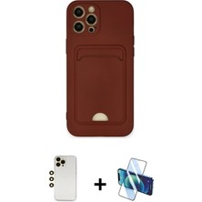 iPhone 12 Pro Max Vadi Çizgi Prime - Siyah 3D Antistatik Seramik Nano Ekran Koruyucu + Gold Shine Kamera Lens