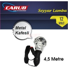 PINUKS Seyyar Lamba 12V Krom Metal Kafesli 4,50 mt Adet  PİNUKS-BR4450604