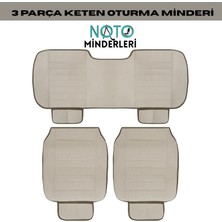Nato Concept Renault Duster Araçlara Uyumlu 3 Parça Oto Koltuk Minderi - Keten Bej