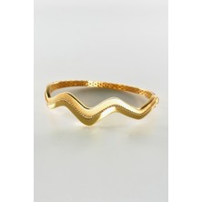 LesPeras 22 ayar Altın 14.87 Gram Modern Tasarım Fantazi Kelepçe Bilezik