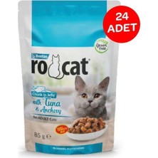 Ro-Cat Ton Balıklı ve Hamsili Yetişkin Yaş Kedi Maması 85 gr x 24 Adet