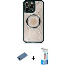 BUTİMAR'S iPhone 12 Pro Max Kutup Modern - Siyah 5d Eko Cam Ekran Koruyucu + Gold Shine Kamera Lens Koruma Cam