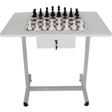Okulgen Satranç Masası 60*80 Metal Ayaklı Taşlar Dahil