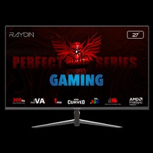 Raydın Mm27rfa-300hz, 27", 1ms, 300hz, Full Hd, 2xhdmı, Dp, Va Led, R1500 Curved, Frameless, Freesync Gaming Monitör