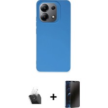 BUTİMAR'S Redmi 13 4g Kozmos Yansıma Özel Seri - Siyah 3D Antistatik Hayalet Cam Ekran Koruyucu + Şeffaf Kamera Lens Koruma Cam