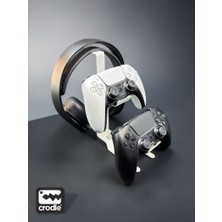 Crodle Duvara Monte Edilebilen Masaüstü Metal Beyaz Ps4 Ps5 Xbox Joystick Controller Tutucu Kulaklık Stand