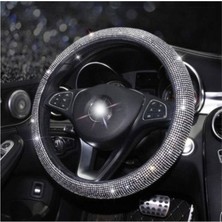 PINUKS Direksiyon Kılıfı Poşetli Geçme 38CM Pırlanta Biye Full Taş Adet  PİNUKS-FXF-395