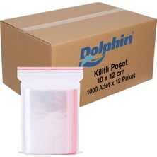 Roll-Up Dolphin Kilitli Poşet 10X12CM 1000 Adet x 12 Paket Koli
