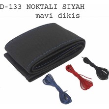 PINUKS Direksiyon Kılıfı Dikmeli Noktalı Siyah Mavi Dikiş Adet  PİNUKS-FXD-133