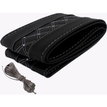 PINUKS Direksiyon Kılıfı Dikmeli Pedli 48CM Çember Nakışlı Gri  D308 Adet  PİNUKS-TC15-121105