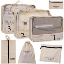 AGM 7'li Valiz Düzenleyici Seti , Valiz Organizer, Seyahat Için Bavul Valiz Düzenleyici