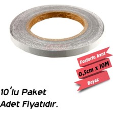 PINUKS Fosfor Bant 0,5CMX10M Beyaz Adet  PİNUKS-BR2405001