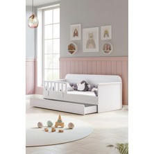 Setay Yavrulu Montessori Karyola Beyaz 90 x 190 cm MDF Malzeme ile Şık ve Kullanışlı