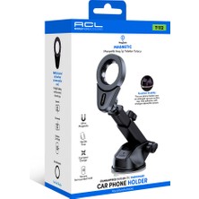 Acl T-112 Magsafe Uyumlu Güçlendirilmiş Vantuzlu Manyetik Araç Içi Konsol Telefon Tutucu