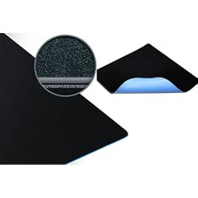 LN-53146 Siyah Mavi Taban Suya Dayanıklı 30CM x 40CM Ofis + Gaming Kayma Yapmaz, Titreme Yapmayan Mouse Pad (Medium)