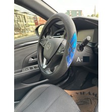 PINUKS Direksiyon Kılıfı Poşetli Geçme 38CM Fosforlu Baklava Mavi Adet  PİNUKS-FXF-904-A02