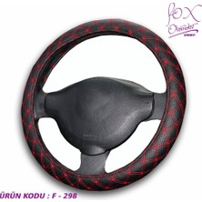 PINUKS Direksiyon Kılıfı Poşetli Geçme 38CM Nakışlı Kırmızı Adet  PİNUKS-FXF-298