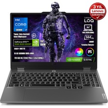 Lenovo Loq 15IRX10 83JE00JQTR I7-13650HX 16GB Ddr5 1tb SSD RTX5060 8gb Tgp 100W 15.6" IPS 144Hz Freedos Taşınabilir Bilgisayar