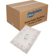 Roll-Up Dolphin Dantel Kağıt 26CM x 37CM 100 Adet x 24 Paket Koli